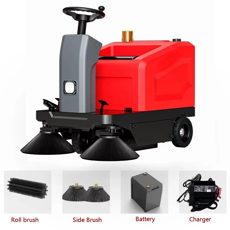 New 48V Ride On Battery Electric Industrial Commercial Floor Sweeper Industrial Road Floor Cleaning Machine