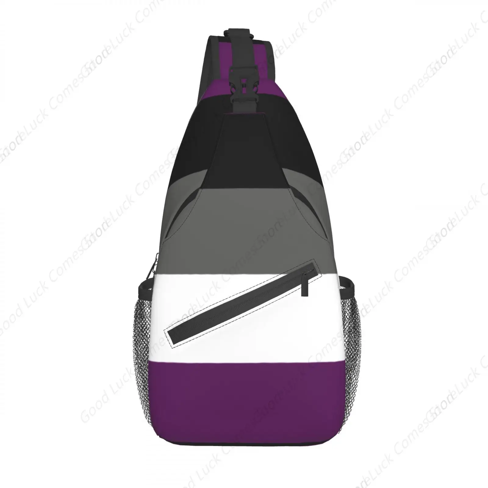 

Modern Color Stripes Crossbody Bags Trendy Sling Backpack Chest Shoulder Bag Gym Cycling Travel Hiking