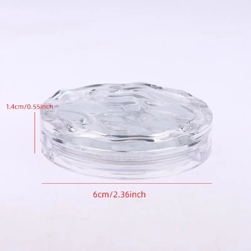 Zuverlässige, durchsichtige, gewellte Blush-Box zur Aufbewahrung von Make-up-Puder, Lippenstift und Concealer zu Hause. – Detail 1