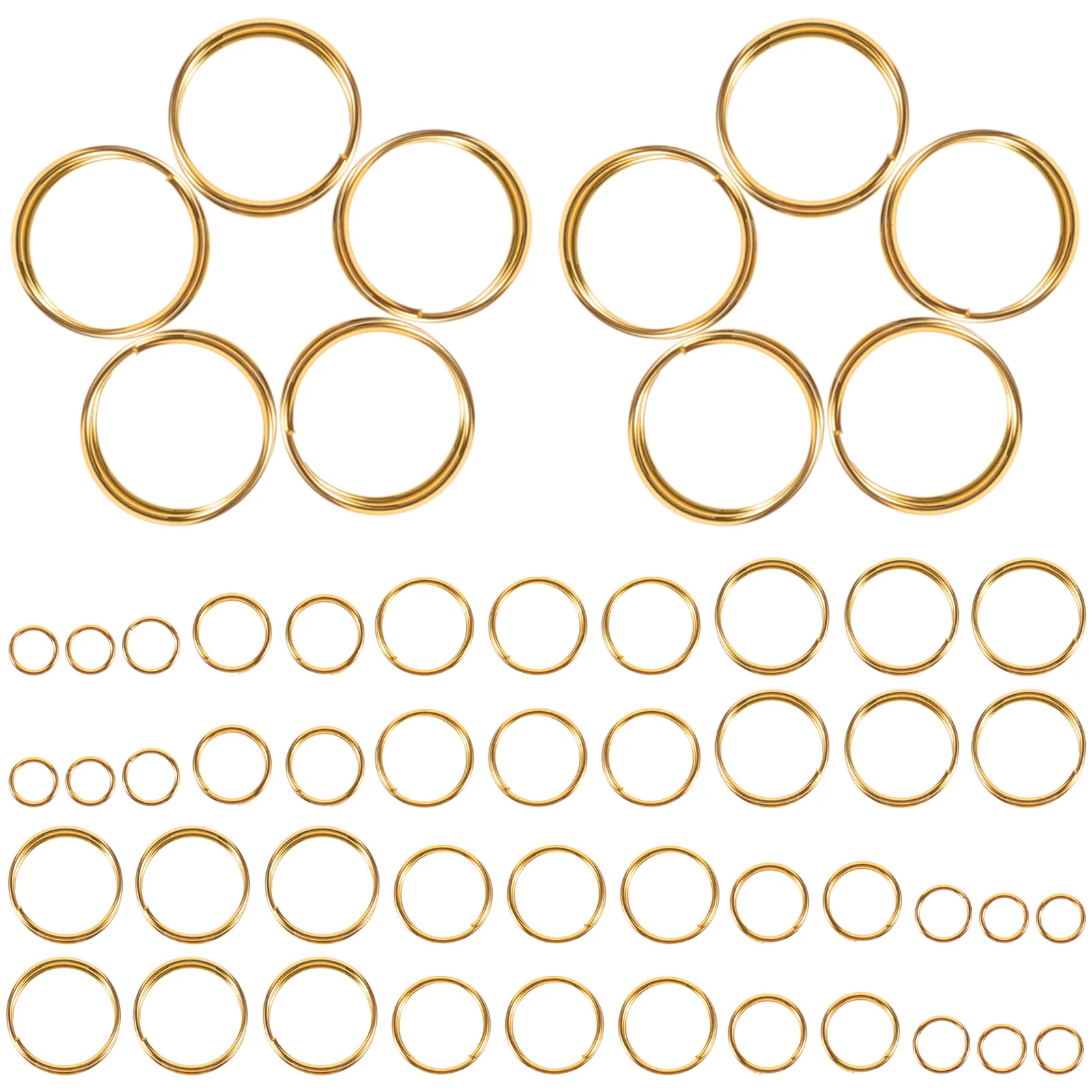 

690Pcs Iron Split Jump Rings Jewelry Connectors DIY Craft Supplies Necklace Bracelet Earring Repair Replacement