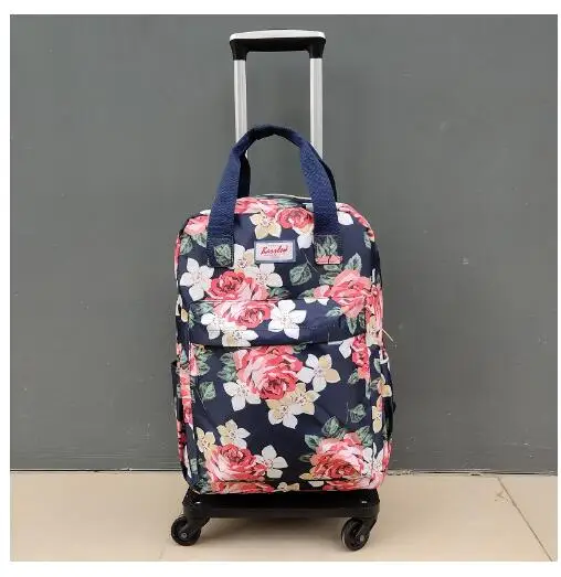 Women  Trolley Suitcase wheeled Bags Carry On Rolling Luggage Backpack Short trip Wheeled Backpack Travel Trolley Bags on wheels