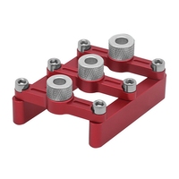 ABSJ-3 In 1 Adjustable Woodworking Drilling Locator Puncher Tools-Doweling Jigs Set,Pocket Hole Jig Kit With 8Mm Drill Sleeve