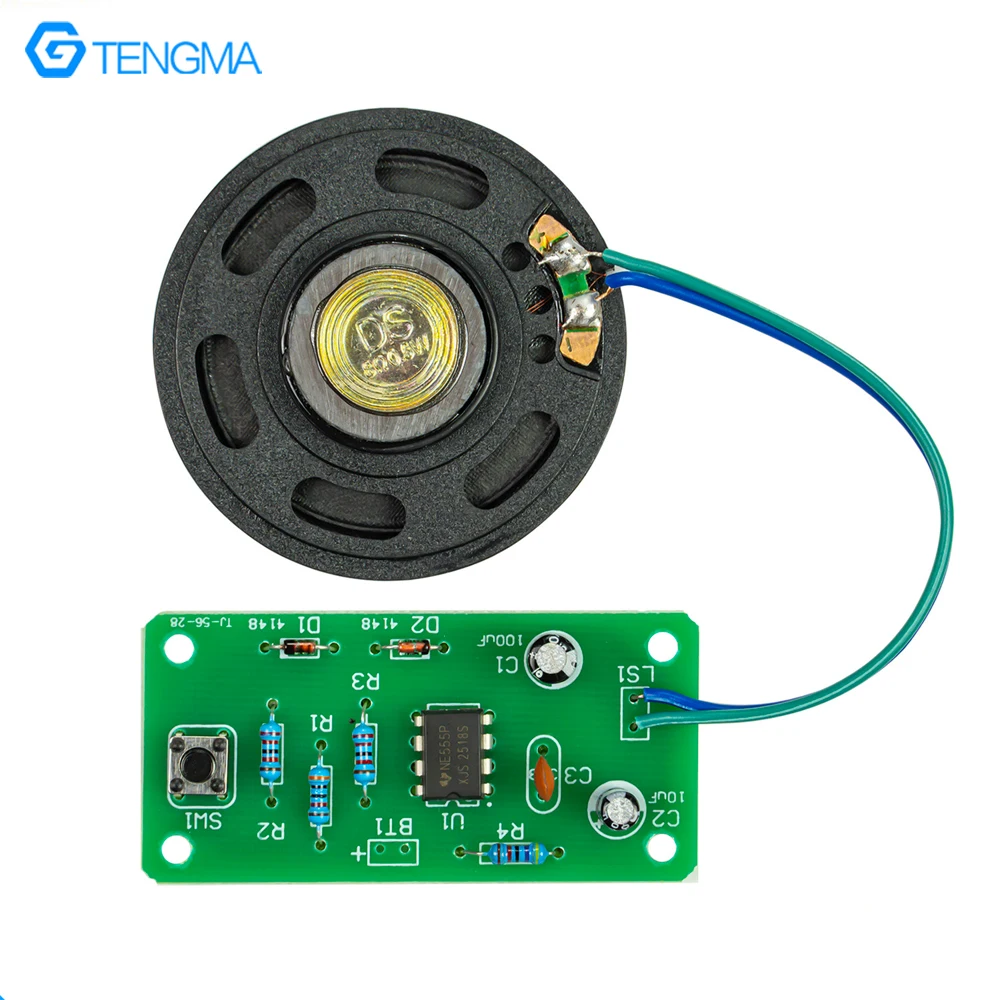 Variable Tone NE555 Dingdong Doorbell Circuit Board Making DIY Kit Electrical and Electronic Products Assembly and Soldering