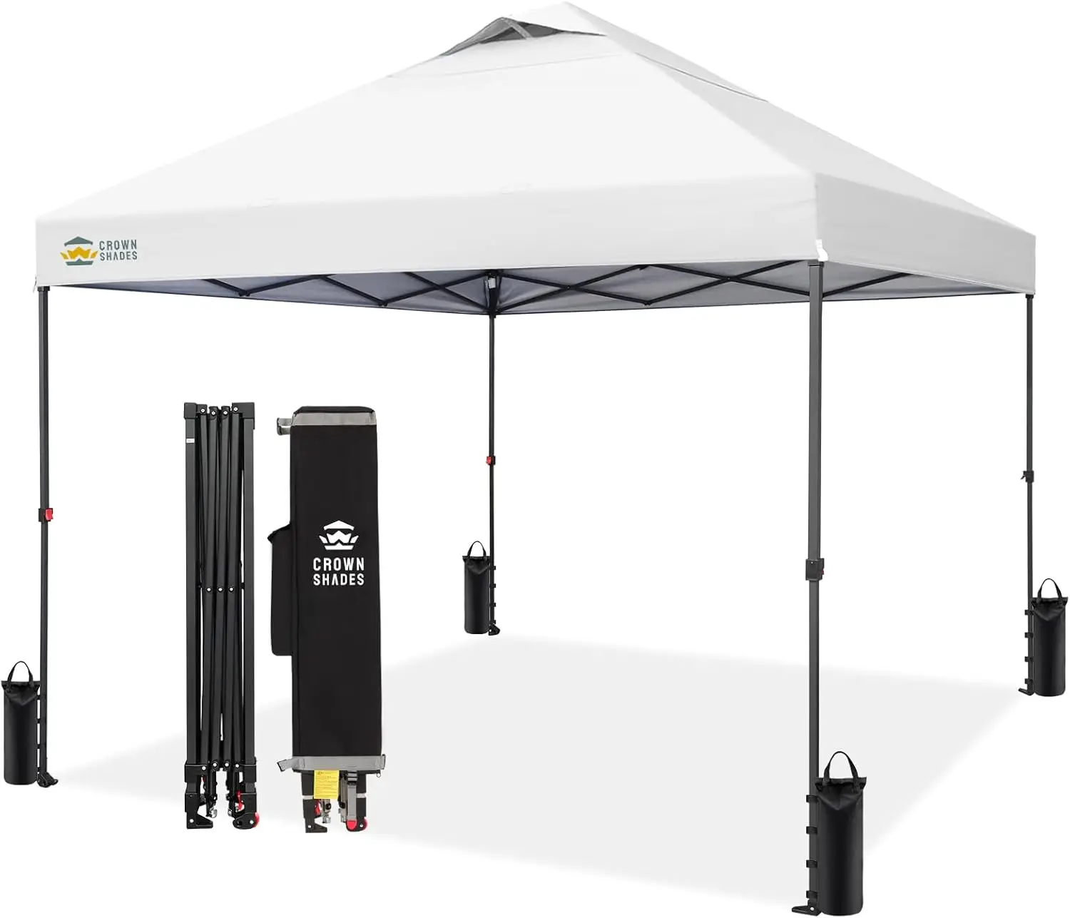 Beach Outdoor Canopy Tent, Durable Fabric, White, Instant Setup with Accessories