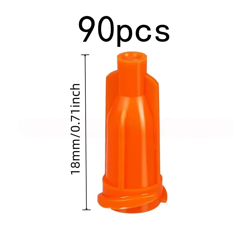 Needle Hub Sealing Caps 90 pcs, Durable Plastic Material, Leak Proof Seal, for Glue Bottle Sealing, Multipurpose