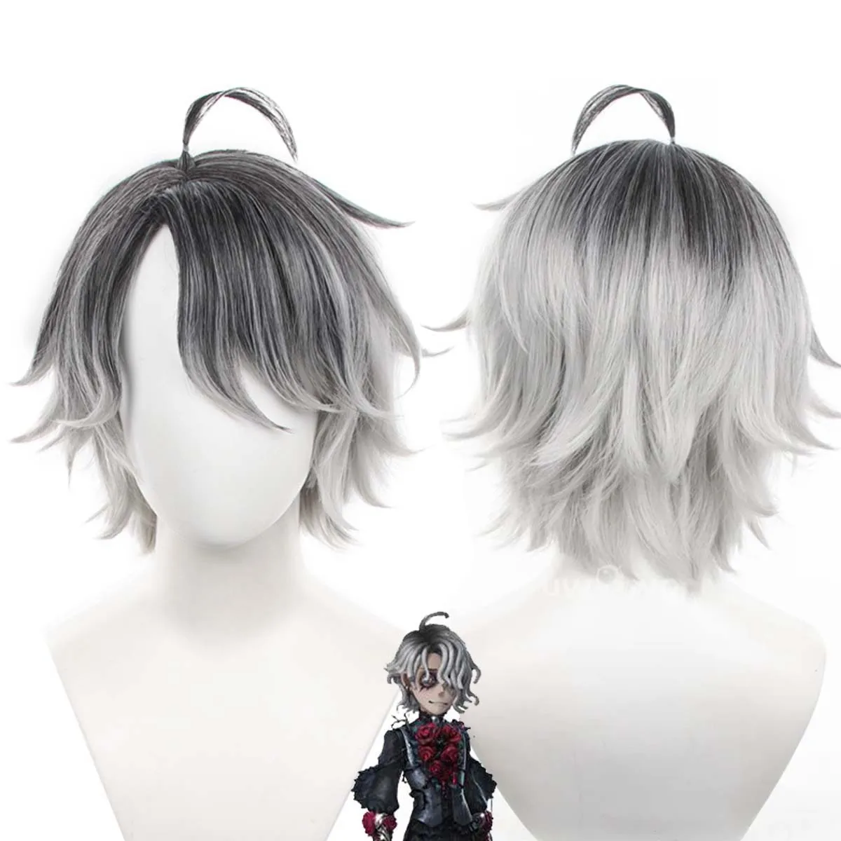 Halloween Game Identity V Patient Emil Short Hair Illusion Hall Heat-resistant Fiber Hair Wig