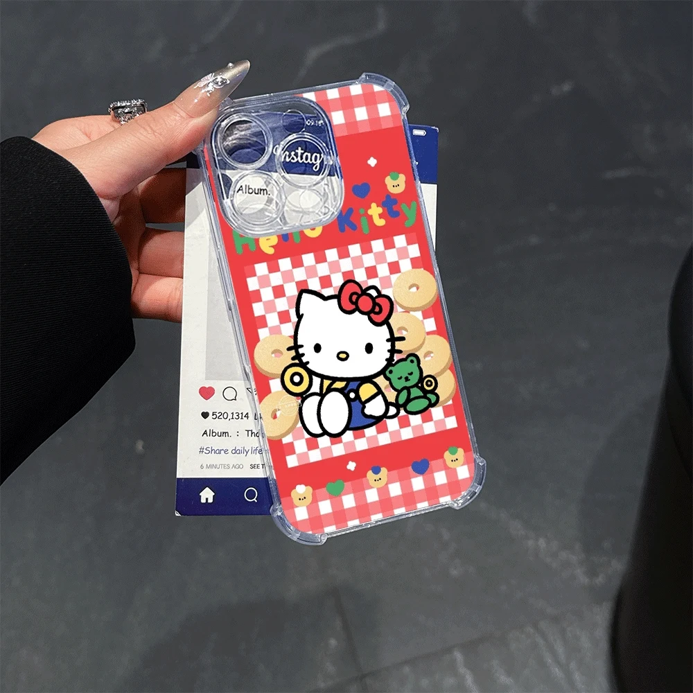 

Чехлы для телефонов Hello Kitty для IPhone 14, IPhone 16/15/14/13/12/11/x/xs/xs Max, женские чехлы для мобильных телефонов Sanrio с рисунком для Iphone