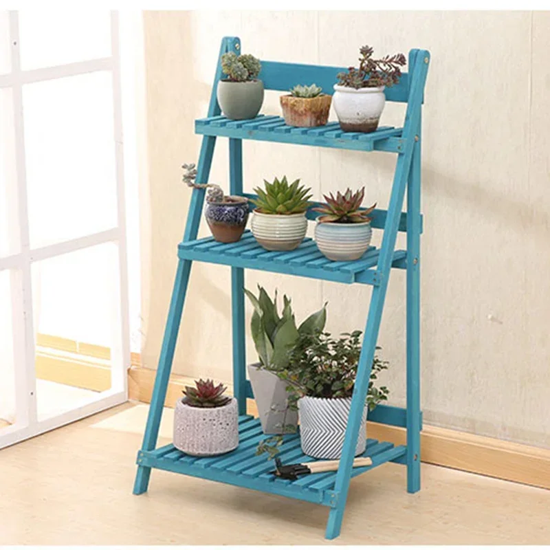 

Premium Adjustable Grow Plant Shelf Shape Display Ladder Wooden Flowers Stand Indoor Backdrop Set