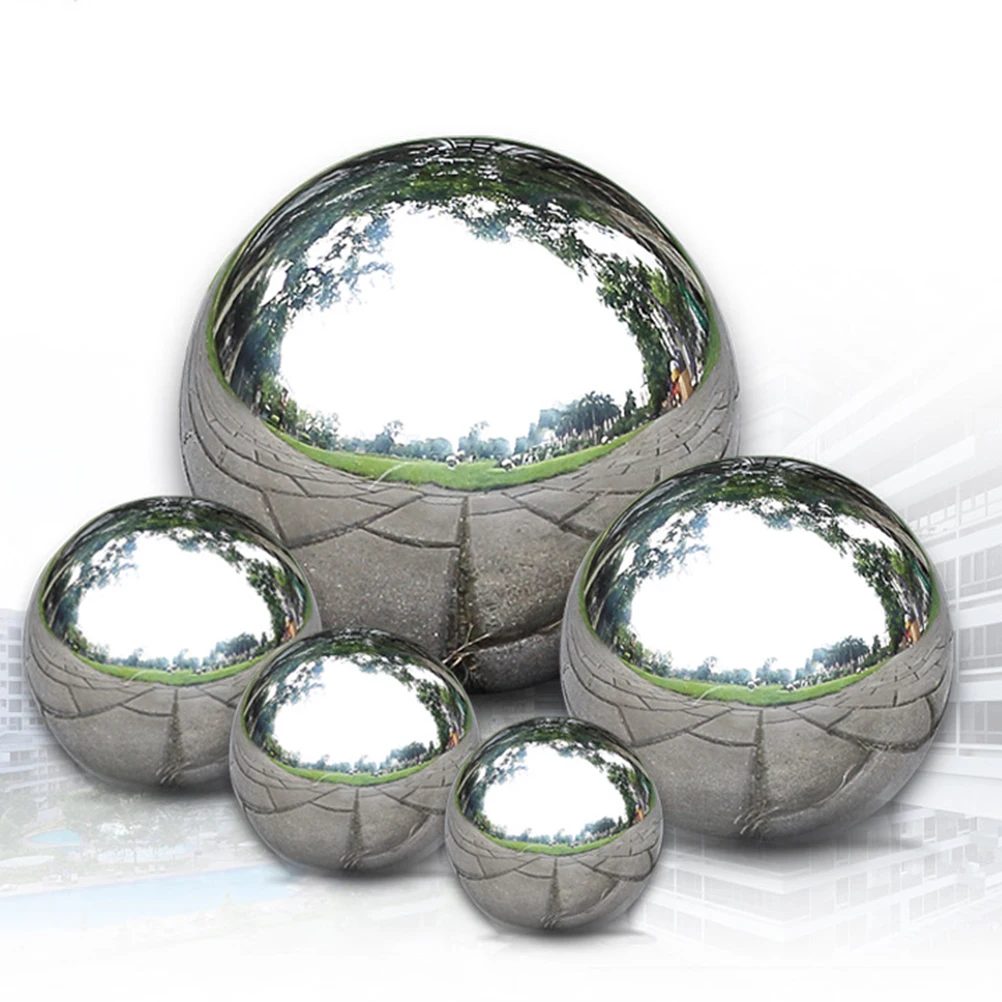 Mirror Polishing Stainless Steel Ball 51mm 1.0mm Wall Thickness Garden Decoration Reflective Metal Sphere Home Office