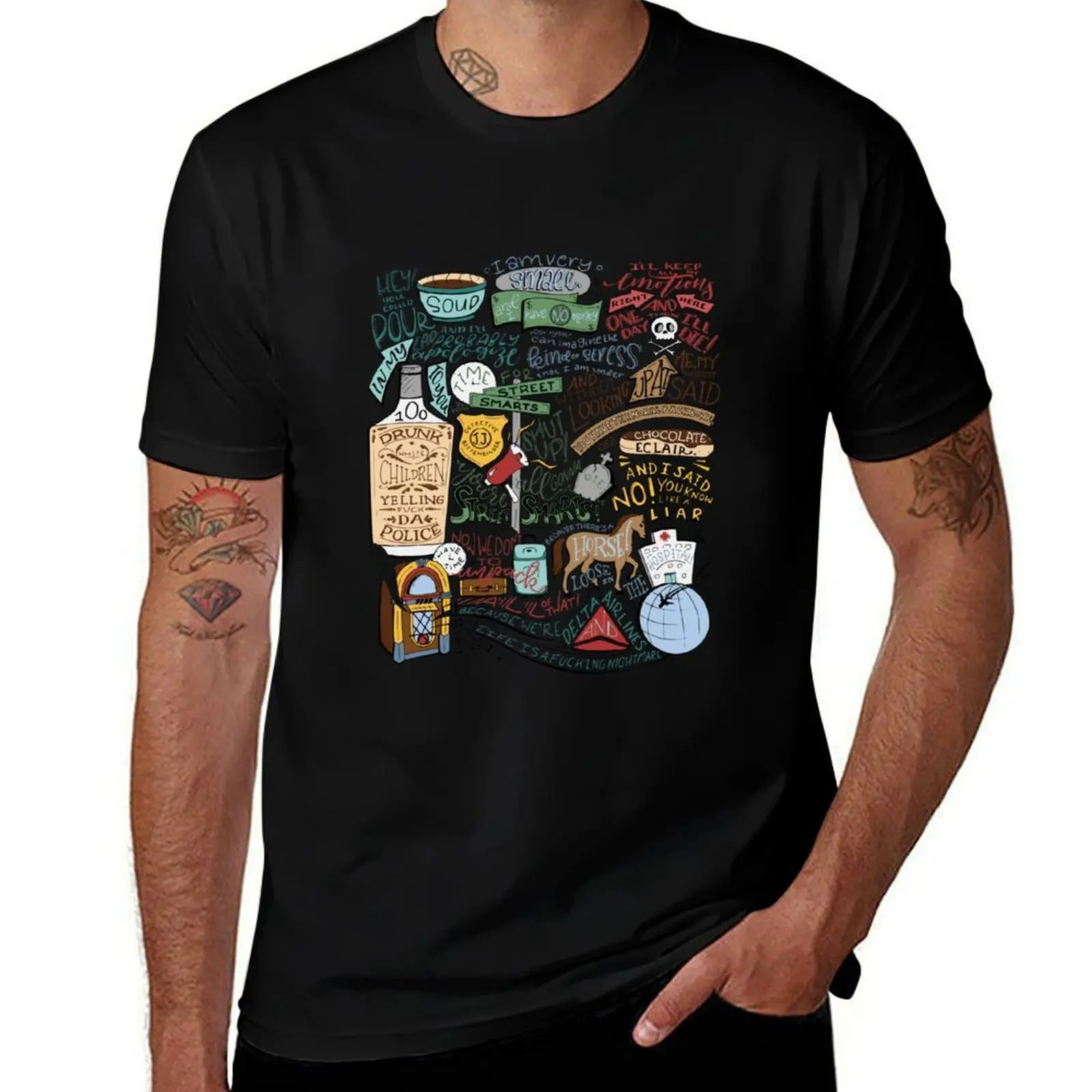 (Colorized) John Mulaney Quote Compilation T-Shirt Breathable Workout Short Sleeve Top T-Shirt