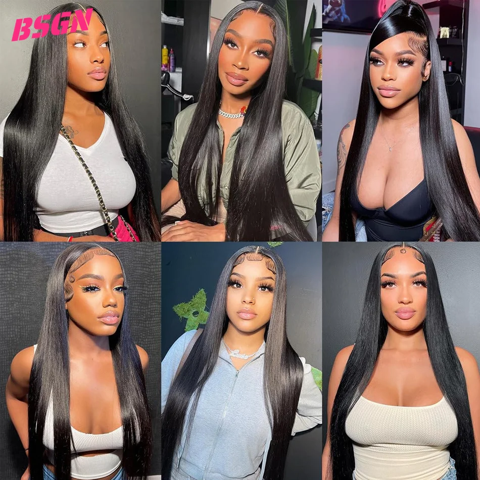 13X4 Lace Frontal Wig Straight Glueless Human Hair Wig Hd Lace Wig Human Hair Preplucked Bleached Knots Human Hair Wig For Women