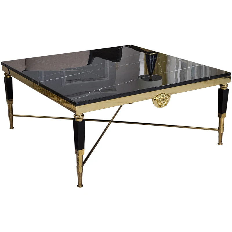 

Light luxury post-modern coffee table, European simple small apartment living room model room marble square tea table