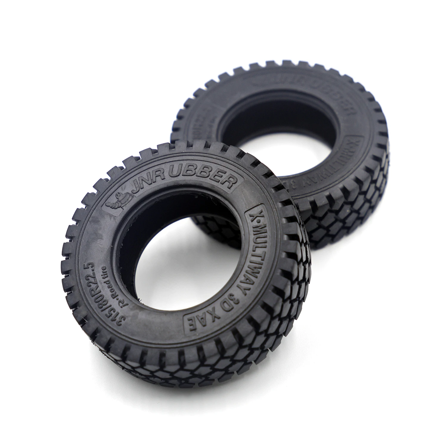 1 par de roda de cascalho de pneu de borracha para caminhão basculante 1/14 Tamiya RC SCANIA 770S R620 VOLVO 750 Mercedes-Benz ACTROS 3363 MAN peças de carro