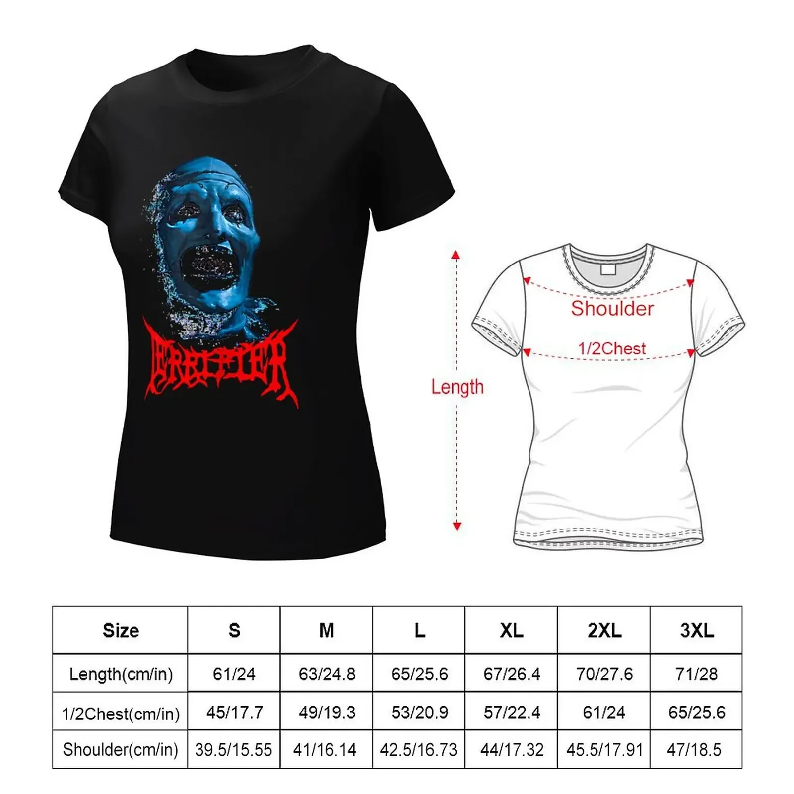 Vintage-terrifier Tee Movies T-Shirt tees female graphics plus size t shirts for Women loose fit