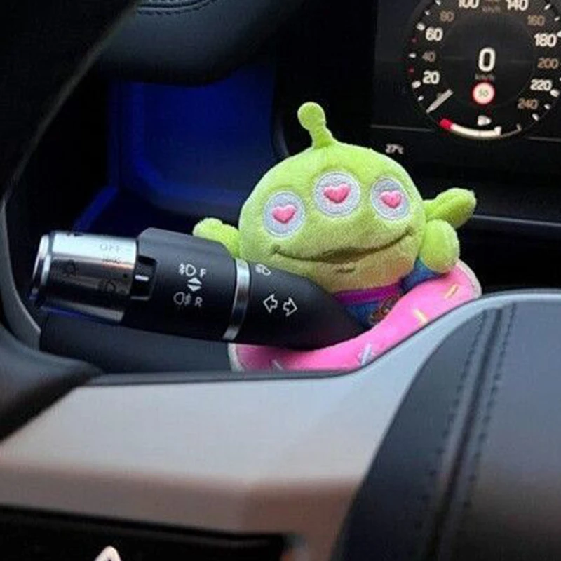 Disney Alien Wiper Decorate Doll Anime Toy Story Three-Eyed Alien Car Turn Signal Accessories Girls Cartoon Plush Toy Gift