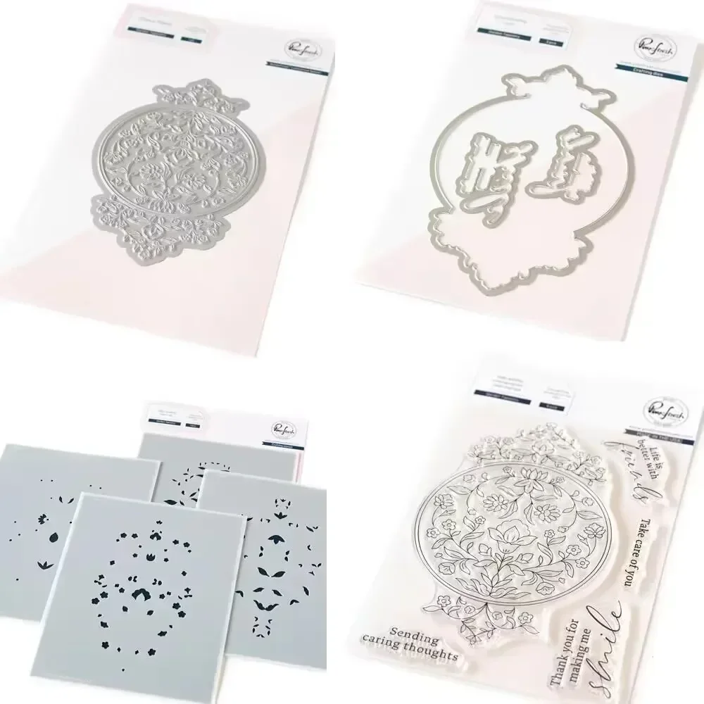 

Garden Tapestry Metal Cutting Dies Clear Stamps Stencil Hot Foil Scrapbook Diary Decoration Embossing Cut Template DIY Make Card