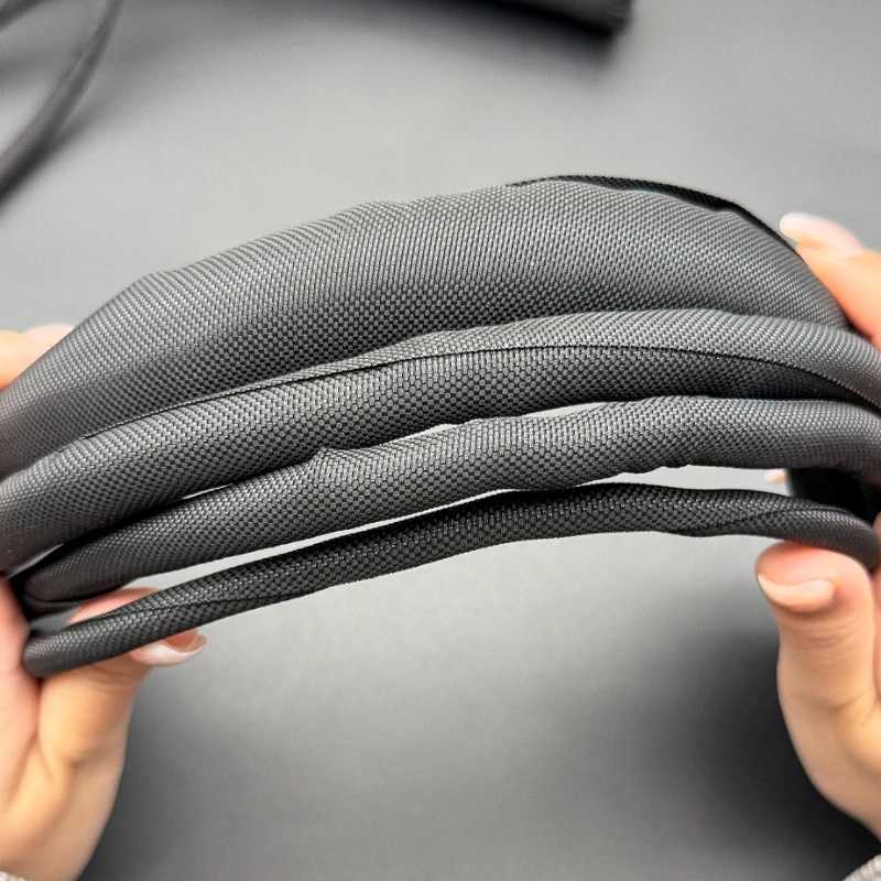 Self-Closing PET Braided Mesh Sleeve ID3-50mm Flexible Flame Resistant Insulation Tubing Wire Cable Management Sleeve