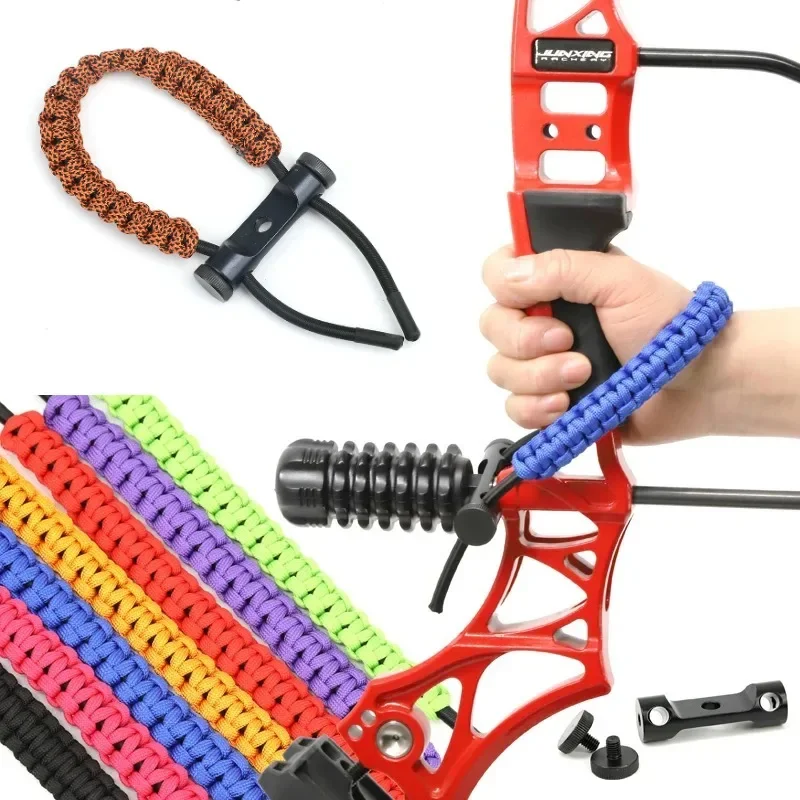 1PC Compound Bow Adjustable Braided Parachute Cord Bow Wrist Sling Archery Hunting Sport Accessories