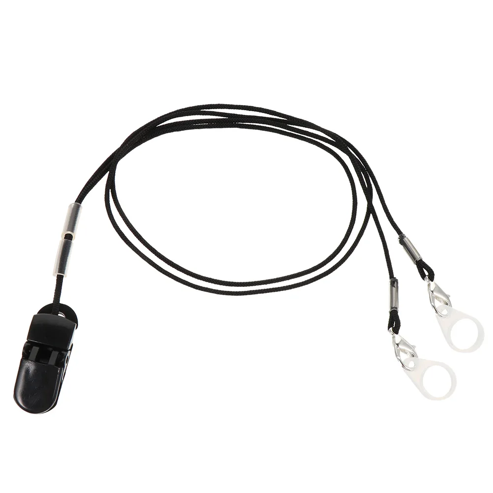 

2pcs Black Strap Anti-Lost Protective Cover Durable Accessories For Children Adults Elderly Single Double Ear Use