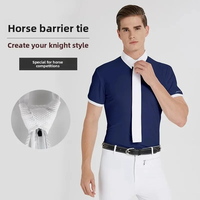 Equestrian Tie, Equestrian Competition Tie, Zipper-Style Easy-To-Wear Lazy Tie, European Style, Unisex