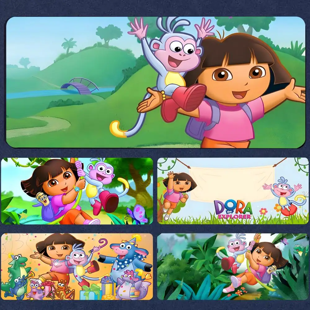 Dora The Explorer Mouse Pad Mousepad Large Gaming Mouse Pad LockEdge Thickened Computer Keyboard Table Desk Mat