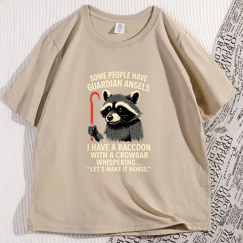 

Футболка с забавным мемом о еноте, хлопковая футболка с изображением панды, футболка с темным юмором, хлопковая футболка с коротким рукавом, футболка в стиле Y2K, уличная одежда