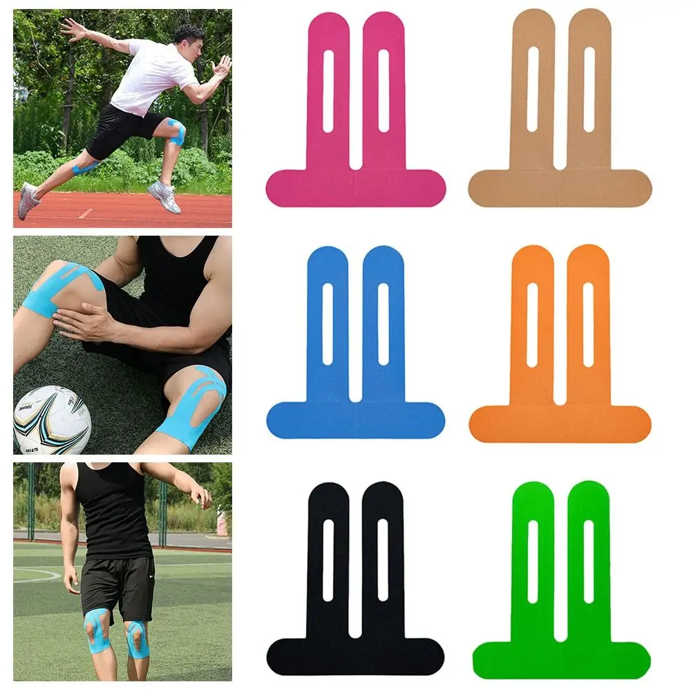 2pcs Breathable Precut Kinesiology Tape Elastic Cotton Material Athletic Knee Tape Precut Support & Stability