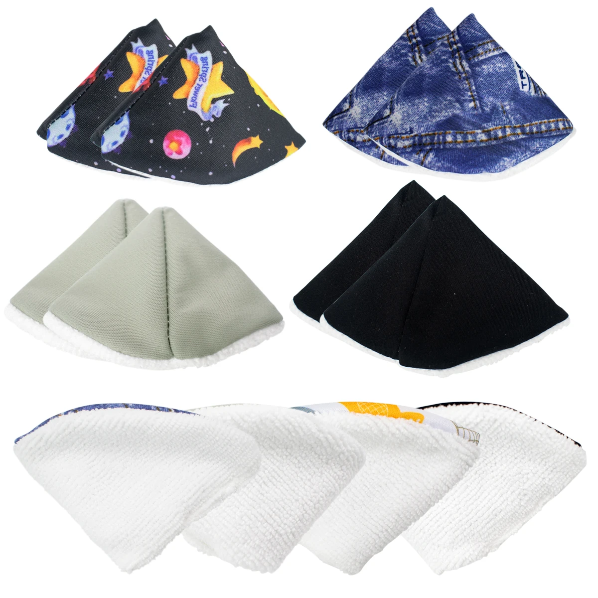 4Pcs Microfiber Pee Covers Baby Boy, Strong Water Absorption Reusable Pee Shield, Diaper Changing Accessory for Baby Boys view 2