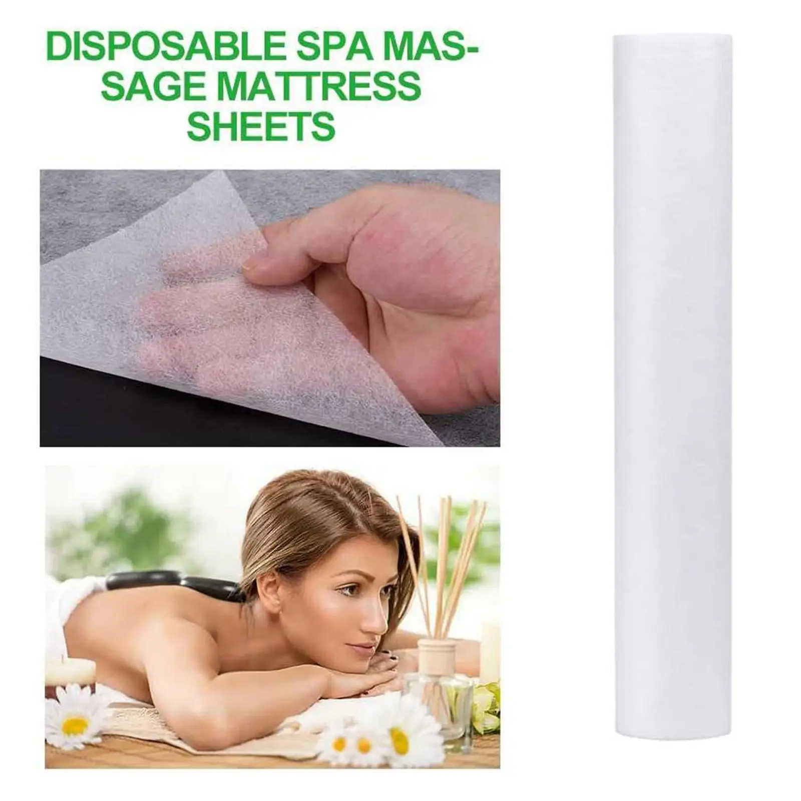 المتاح سبا تدليك فراش ، غير المنسوجة تدليك الأنسجة ورقة ، لفة ورقة السرير ، الوشم صالون وسادة اللوازم ، I9I6 ، 50 قطعة ، 100 قطعة