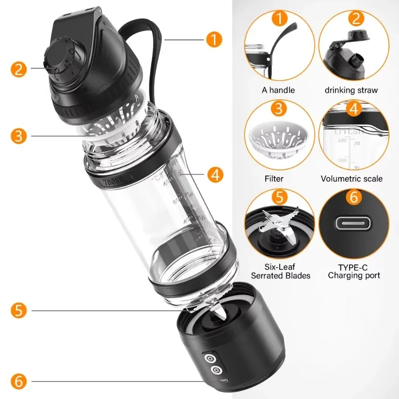 New 700ml portable clockwise and counterclockwise blender