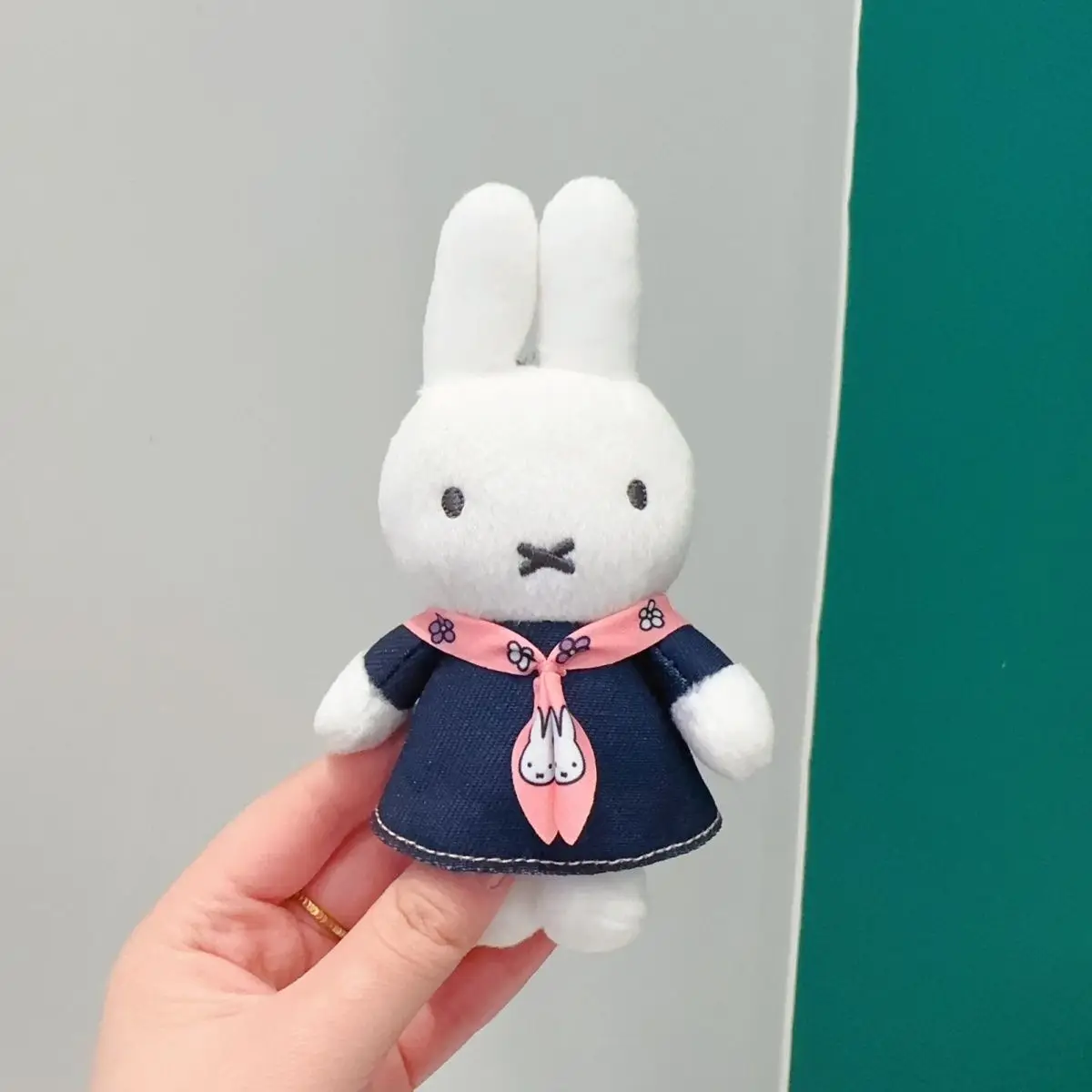Anime Miffy Denim Skirt Cute Cartoon Plush Doll Bag Pendant Gift Lovely Female Girl Lovely Kawaii Sweet Creativity Personality