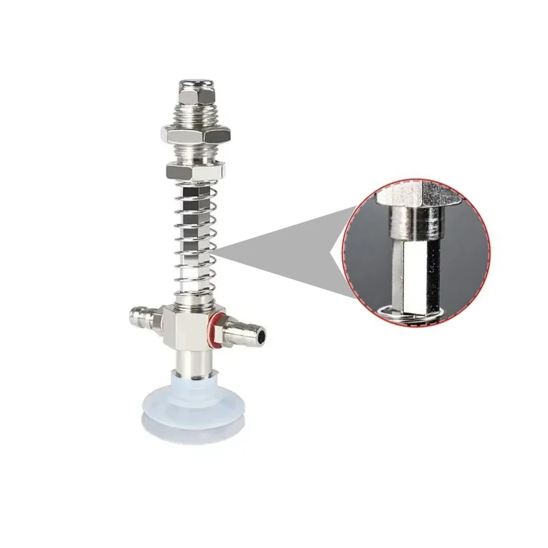 Pneumatic Suction Cup Fittings Non-rotating 11mm Mounting Head Connecting Rod Buffer Side Ventilation Robot Arm Tools