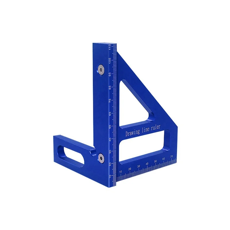 

Classy-Multi-Angle Metric Woodworking Ruler Line Drawing Ruler Angle Ruler Woodworking Tool Line Drawing Tool Blue Durable