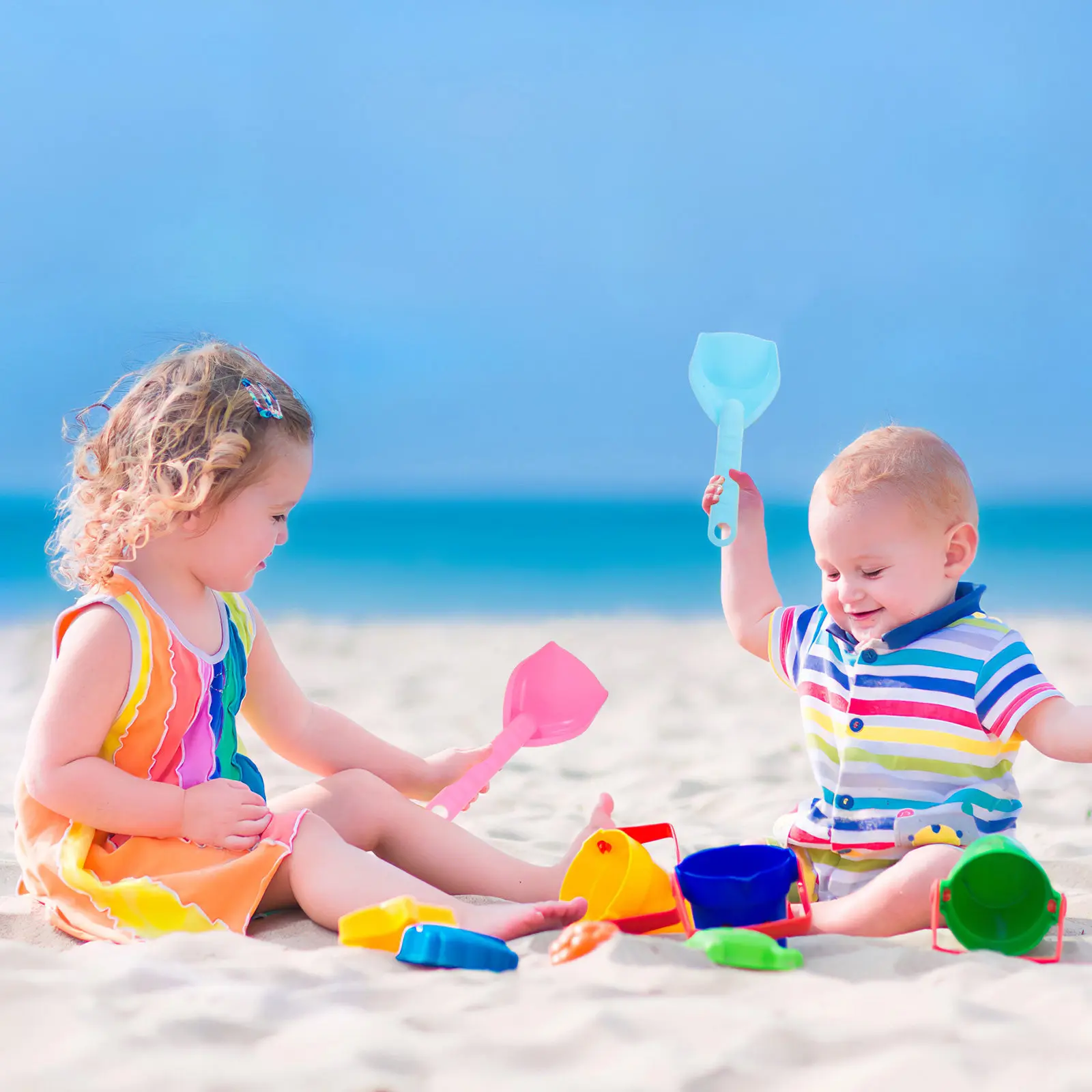 

Набор из 12 детских лопаток для песка: креативные, легкие, пластиковые, для пляжа, двора, песочницы, игр на улице
