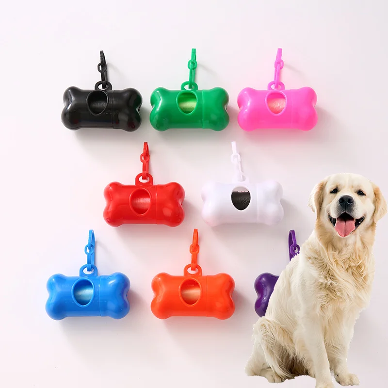 Osso Shaped Poop Bag Dispenser para Pet Dog Waste Bag, suporte de plástico, lixo Bag Dispenser, Carrier Case, eliminação Bag Dispenser, 1Pc