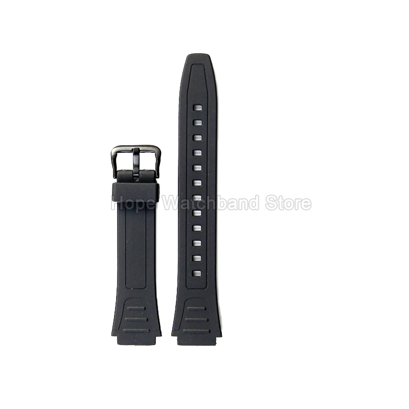 18 مللي متر نهاية محدبة تصميم الرياضة سلسلة مقاوم للماء Sweatproof الراتنج حزام ساعة اليد ل كاسيو F-105 F-91W W-217H W753 الأسود نمط الفرقة