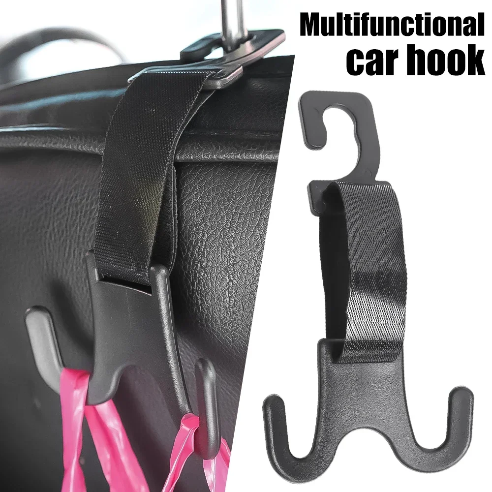 Car Seat Headrest Hook Multifunction Portable Front Seat Headrest Organizer Holder Fastener Hangers Auto Interior Accessories