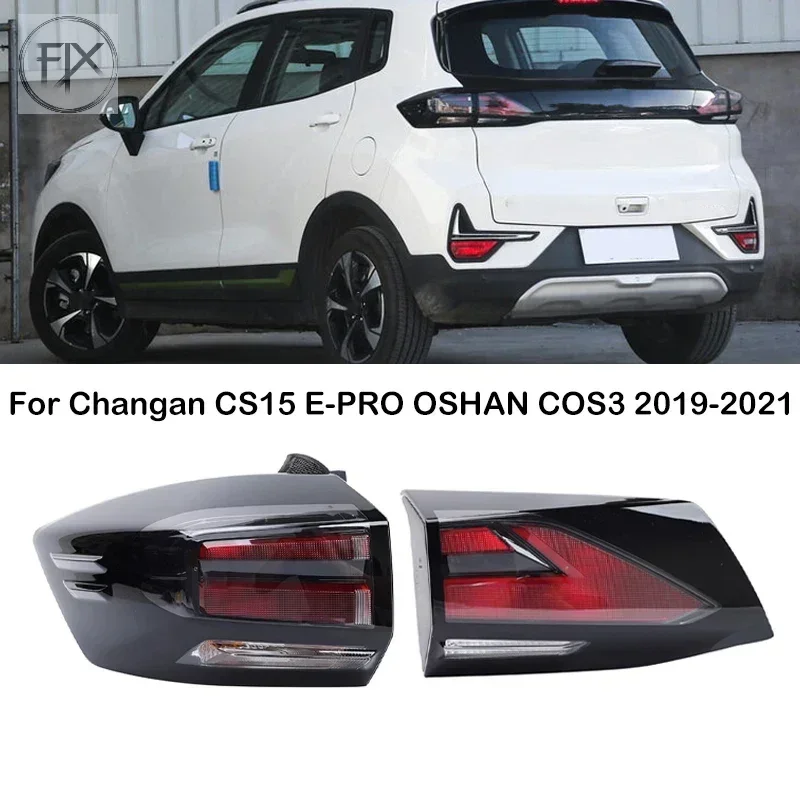 New！ For Changan CS15 E-PRO OSHAN COS3 2019 2020 2021 LED Car Rear Bumper Tail Light Taillights Stop Brake Light Tail Lamp Assem