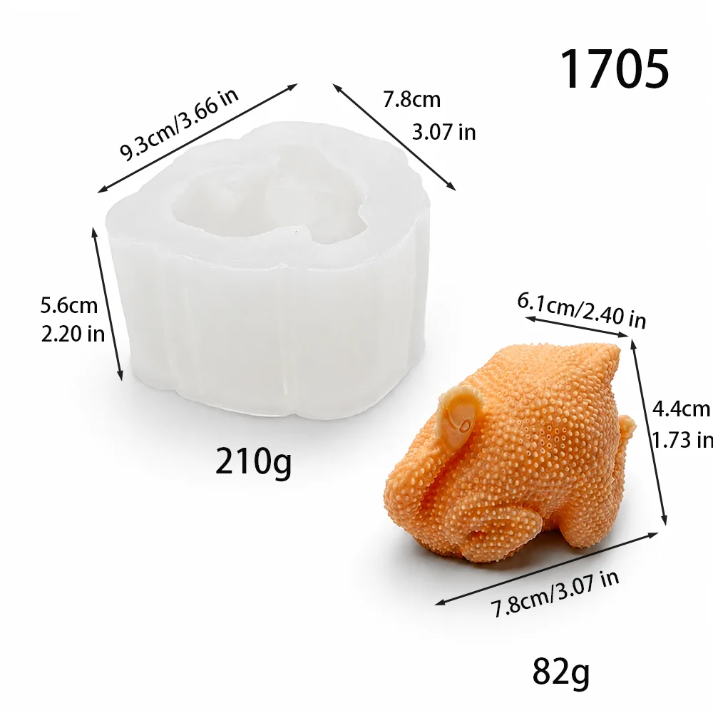 3D Roast Chicken Candle Silicone Mold Plaster Resin Crafts Soap Mould Candle Making Supplies