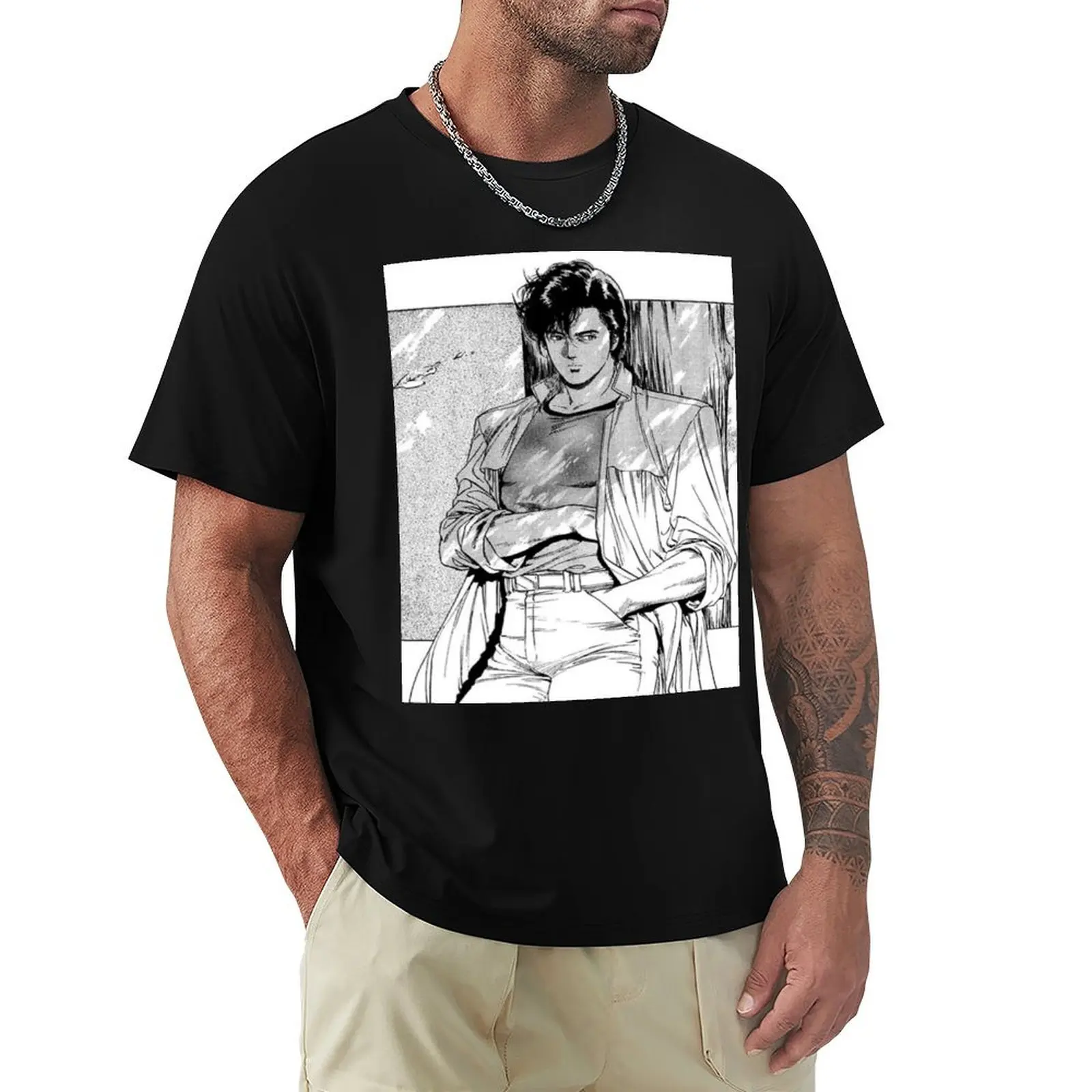 City Hunter - Ryo Saeba T-Shirt Casual Soft Cotton Short Sleeve Tee