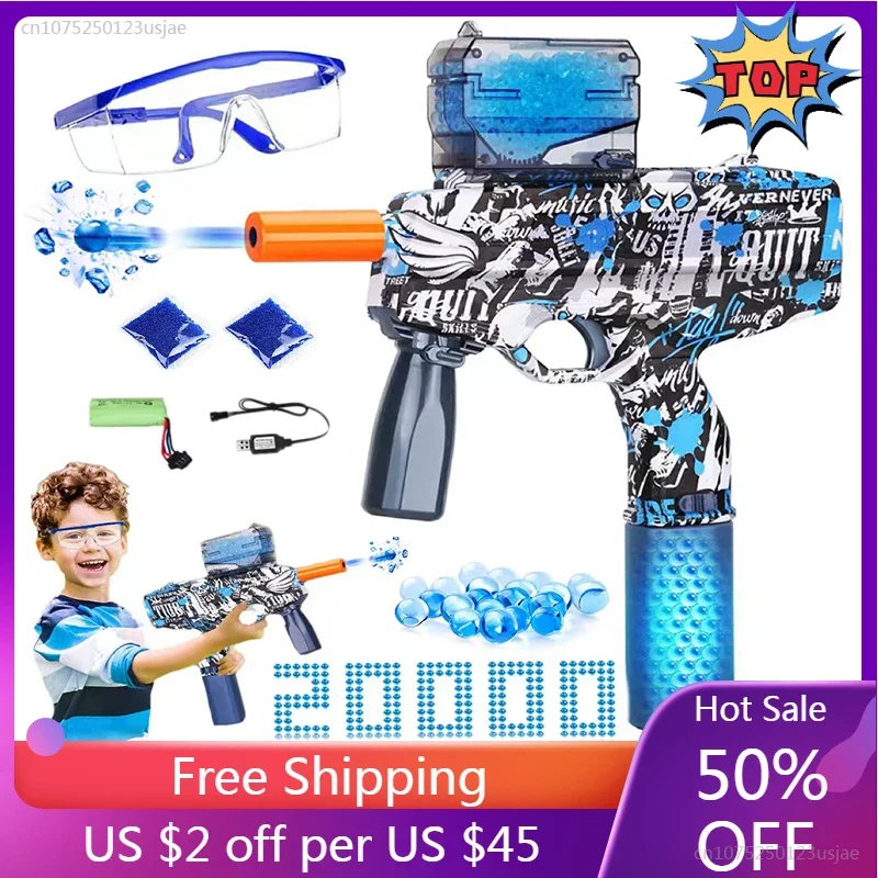 M416 Electric Gel Ball Ball MP9 Slatter Ball Gun giocattoli e regali di natale automatici attività all'aperto Shoot Game Toy for Kid