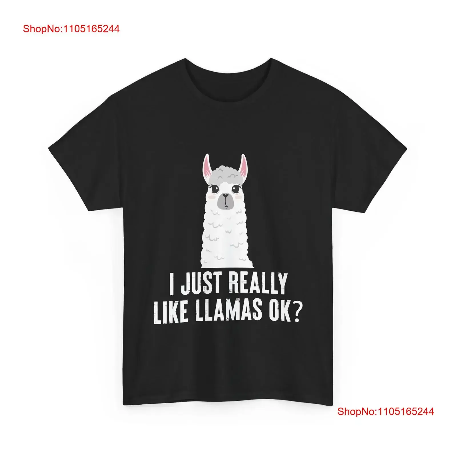 Llama T Shirt I Just Really Like Llamas Ok Lovers Cute vintage Washed streetwear fashion Casual Unisex graphic Breathable