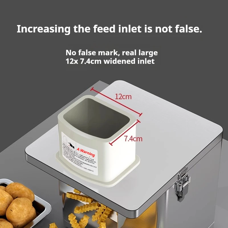 Commercial French Fry Cutter with Alloy Steel Blade & 220V，Automatic Potato Cutter Machine 300W