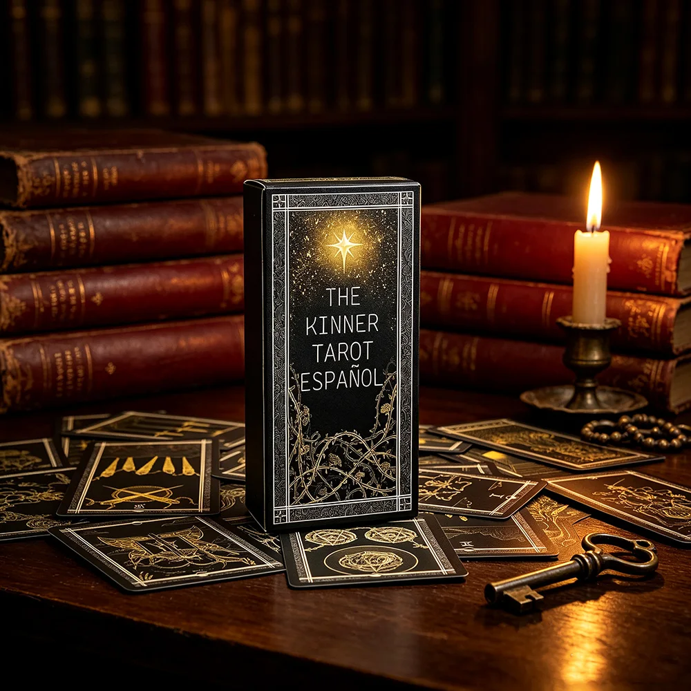 The Kinner Tarot Cards 78Pcs Cards Spanish Edition Predictive Divination Board Game for Beginners & Spiritual Reading