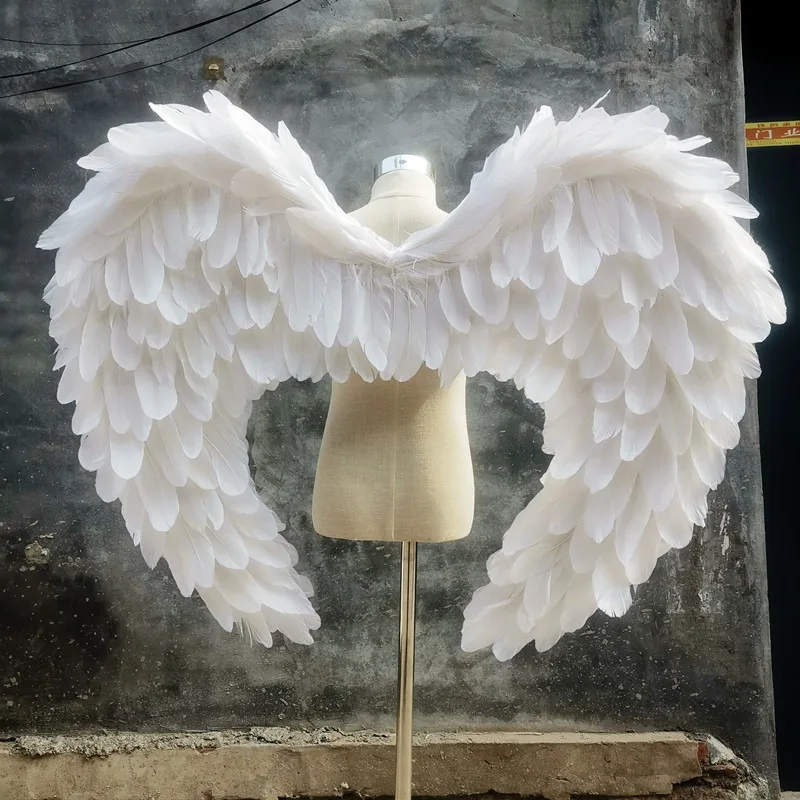Kids Adult CosPlay Party Swallow White Angel Feather Bird Wings Prop Children Halloween Christmas Party