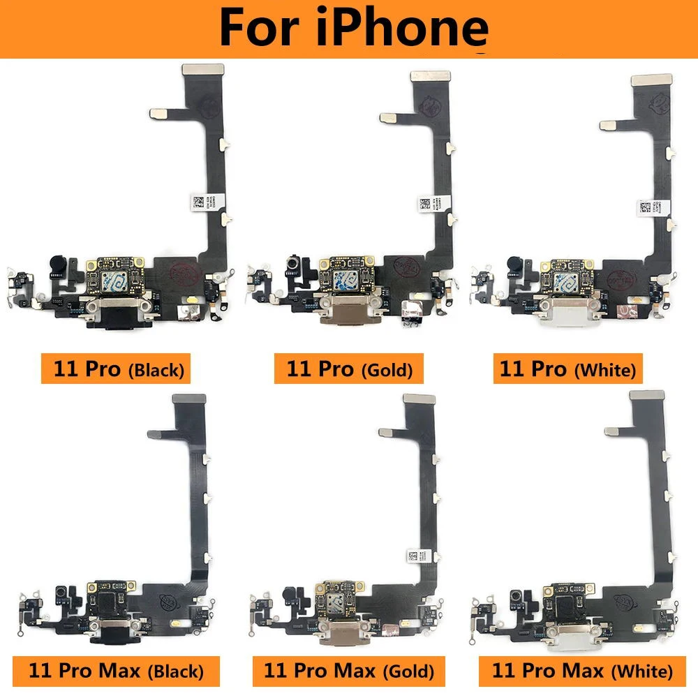 New USB Charging Port Charger Board Flex Cable For Iphone 11 Pro 11Pro Max Dock Connector With Microphone