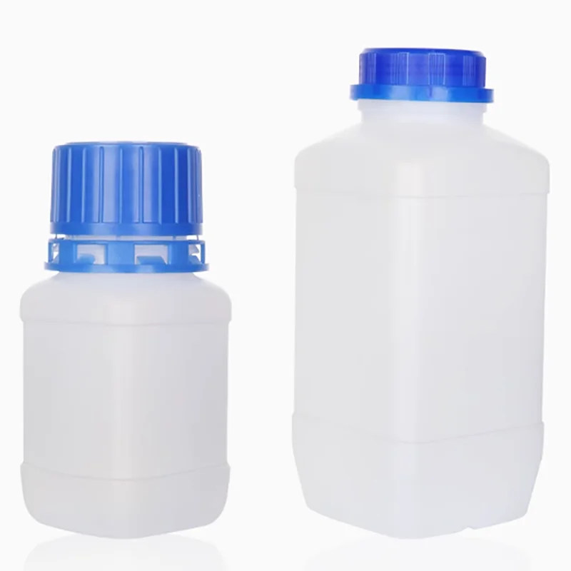 Seal thickened small mouth square plastic bottle reagent empty bottle 500/1000ml sample chemical packaging bottle