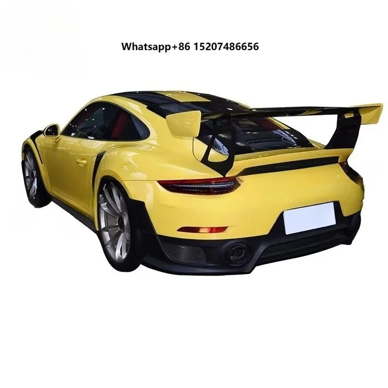 GT2RS Style Dry Carbon Fiber Material Trunk Cover Rear Spoiler Wing for  911 991 991.1 991.2 Car Body Kit 2012-2018