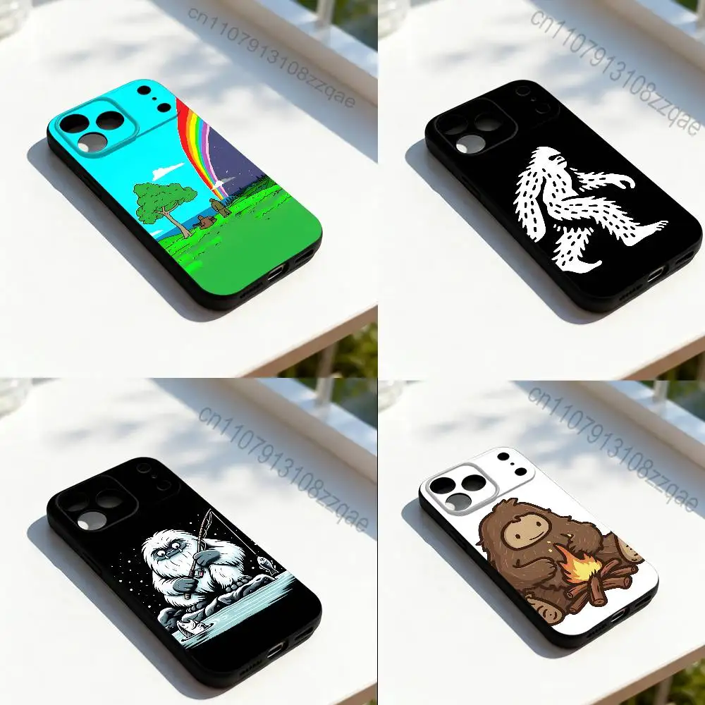 S-Sassy The Sasquatch Phone Case iPhone 15,16,12,14,13,11,17,Pro,Max,Plus,E,Air,Mini Custom Black Soft Cover