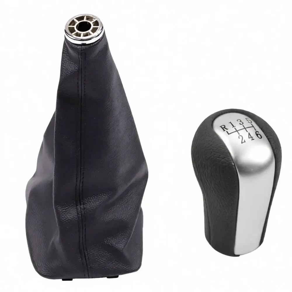 Leather Gear Stick Shift Knob Cover Gaiter For Toyota Corolla E120 E130 2001 2007 Auto Interior Protection Parts Kit